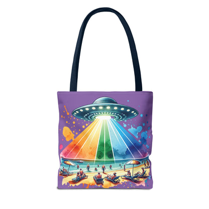 Summerween UFO Beach Day Shoulder Tote Bag (AOP) 3 Sizes