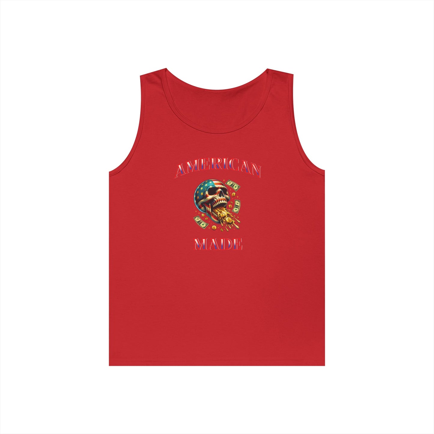 Tank Top - American Made Skull Money Design