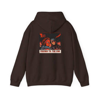 Hoodie - Friends Til The End Horror Movie Icon Friends Graphic Hoodie