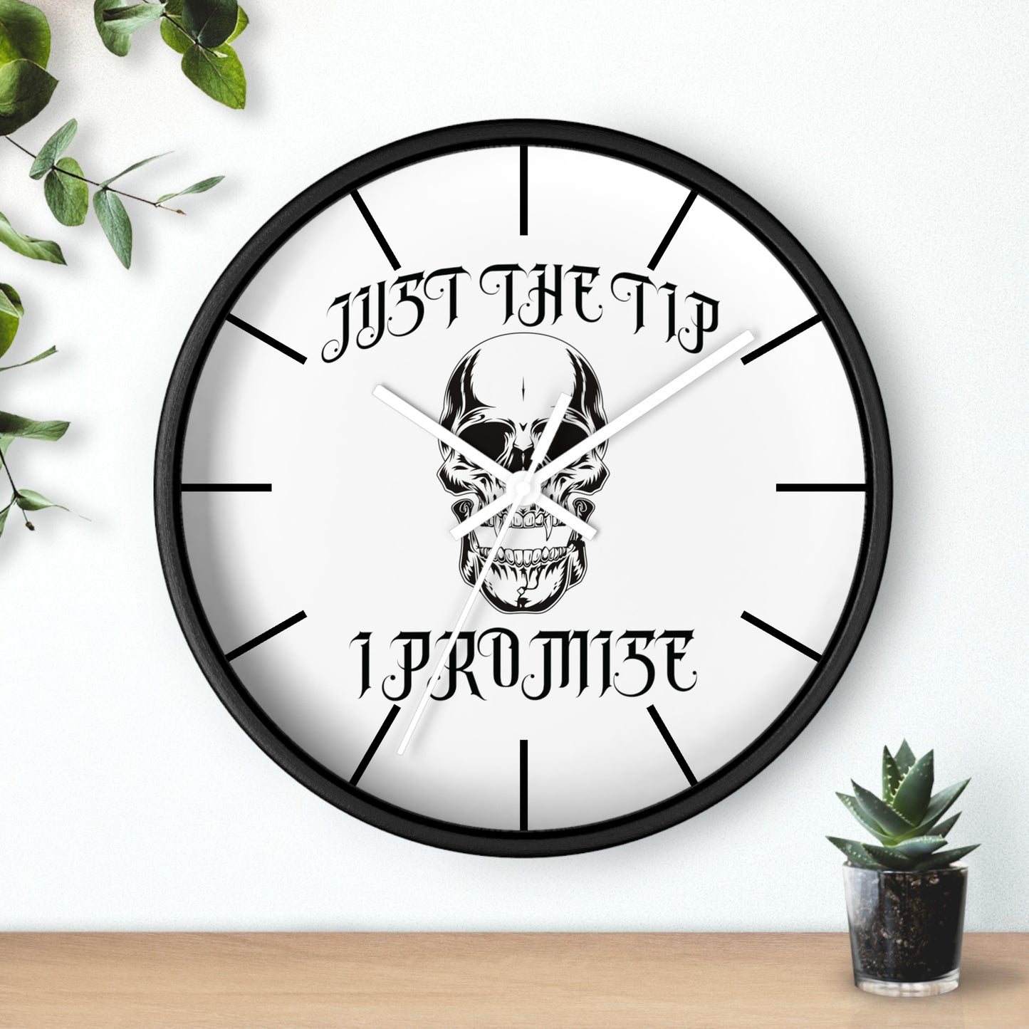 Vampire Just The Tip I Promise Wall Clock