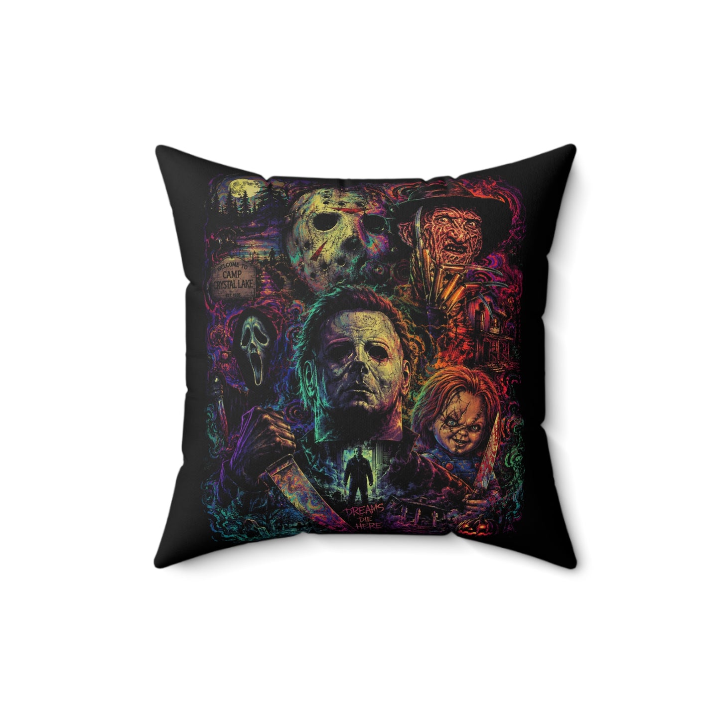 Horror Icons Decorative Pillow - Throw Pillow