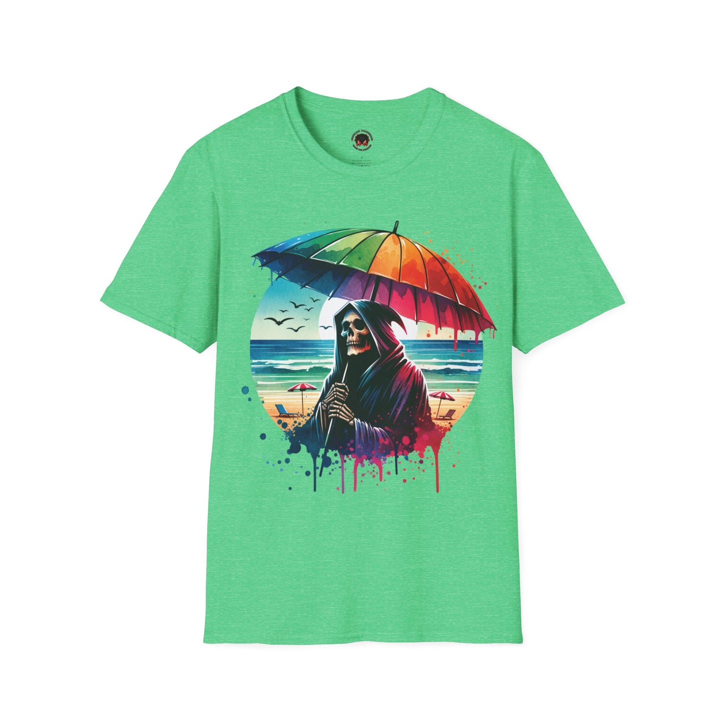 Summerween Pride Grim Reaper Beach Day Unisex Soft style T-Shirt