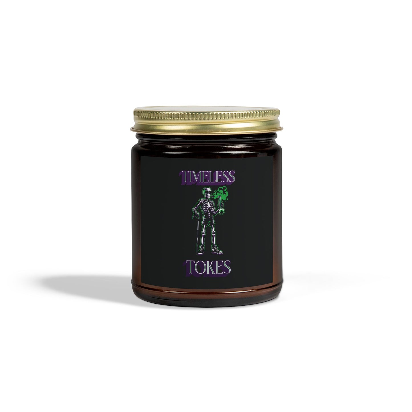 Scented Candle - Timeless Tokes Skeleton 420 Design (4oz, 9oz)