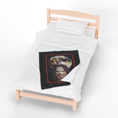 Plush Blanket - Ozzy Bark at the Moon Werewolf Design