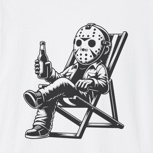 Jason Relaxing Graphic Tee — Funny Horror Movie T-Shirt