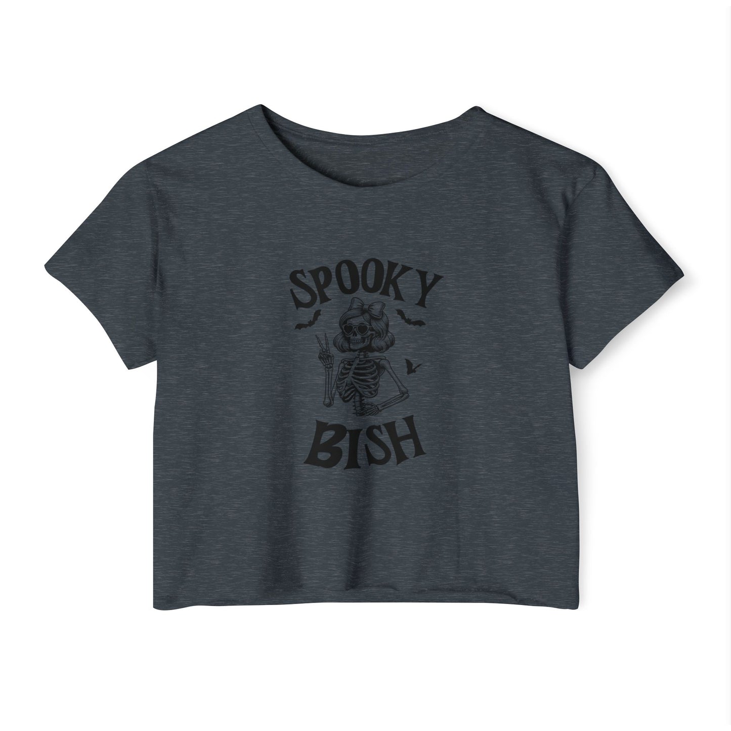 Spooky BISH Women's Festival Crop Top - Halloween Graphic Tee