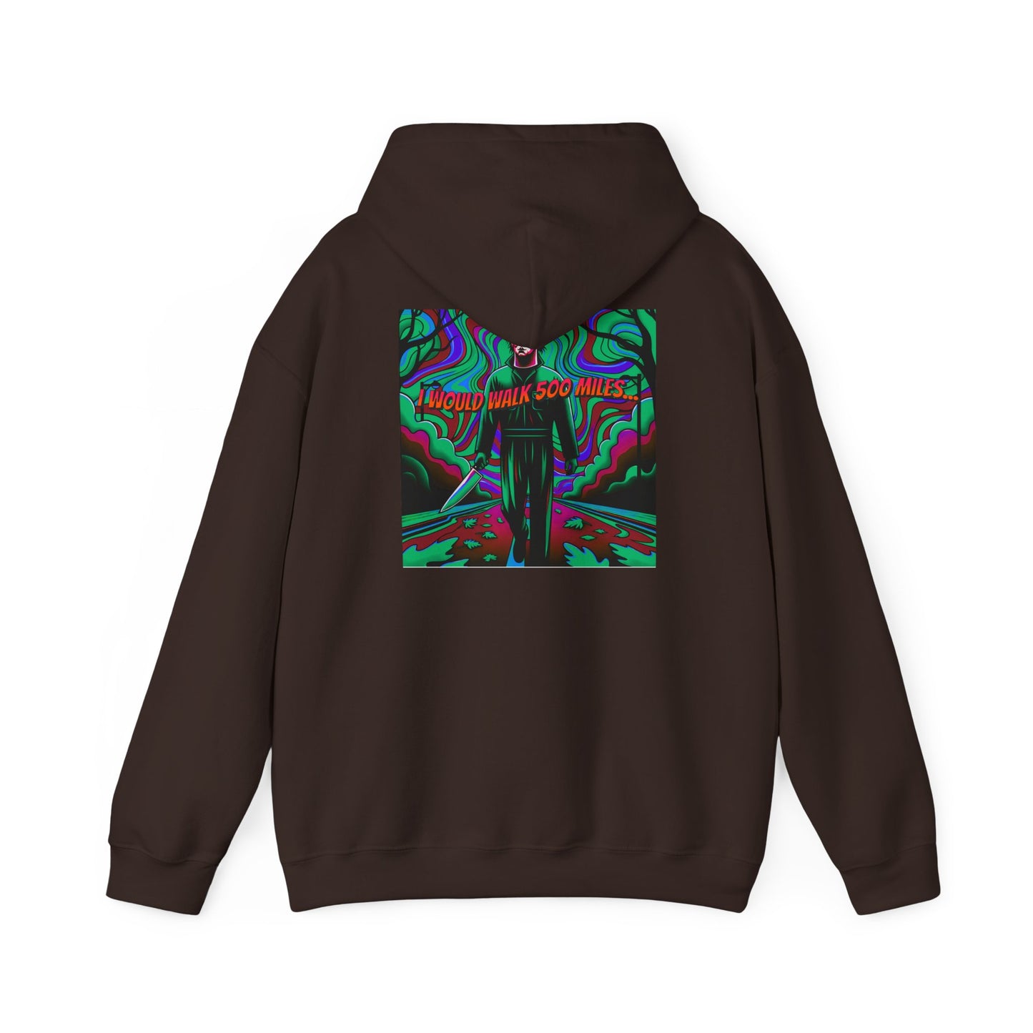 Psychedelic Road Trip Michael Hoodie – "Would Walk 500 Miles" Graphic Pullover