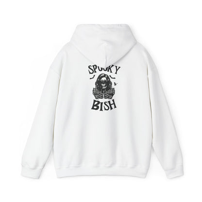 Spooky Bish Hoodie — Skeleton Finger and Sunglasses Design