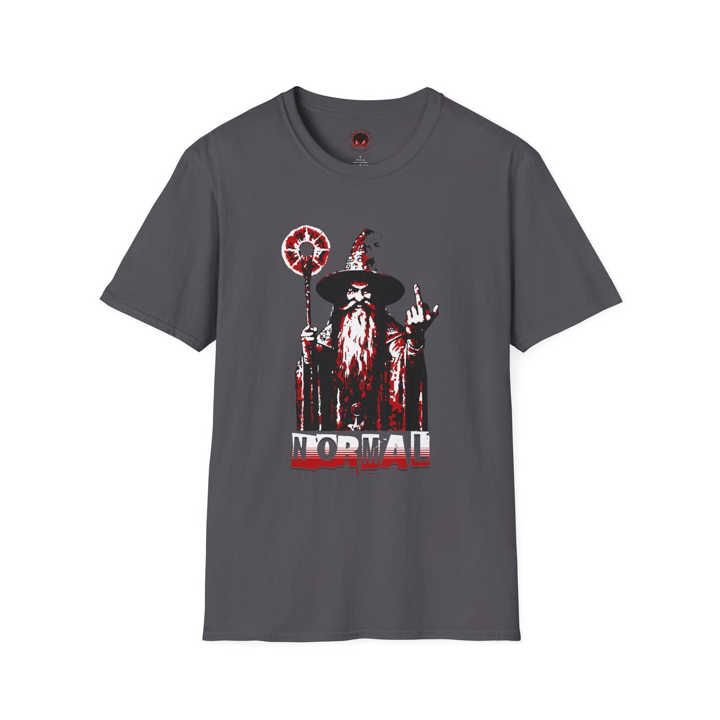 Unisex Soft Style T-Shirt - F*ck Normal Middle Finger Wizard Design