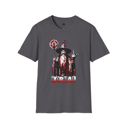 Unisex Soft Style T-Shirt - F*ck Normal Middle Finger Wizard Design