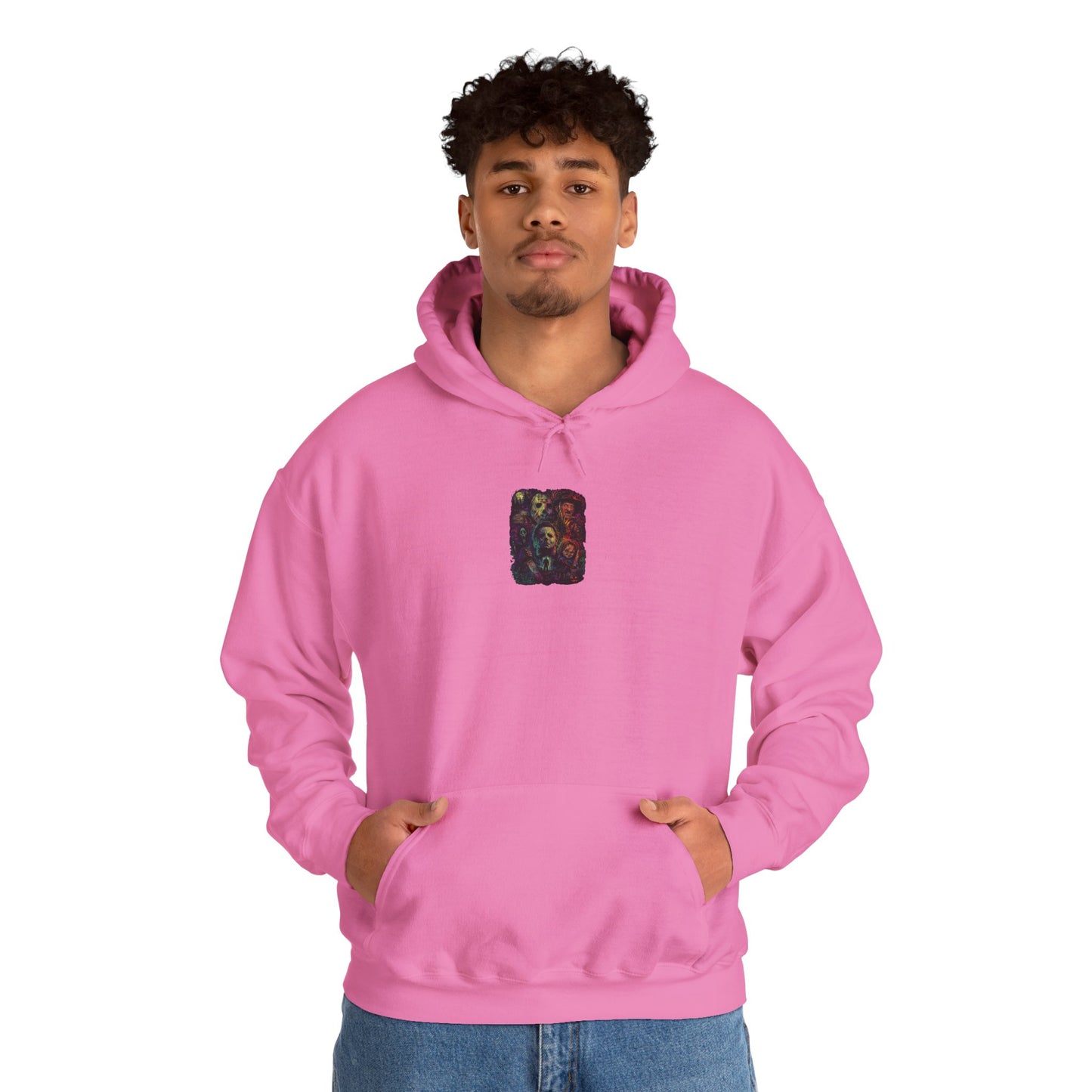 Horror Icons Hoodie — Vintage Slasher Collage Sweatshirt