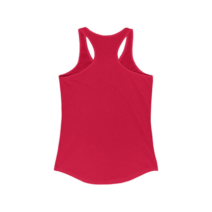 Warning, Scary Inside Women's Ideal Racerback Tank Horror Fun Summer Shirt