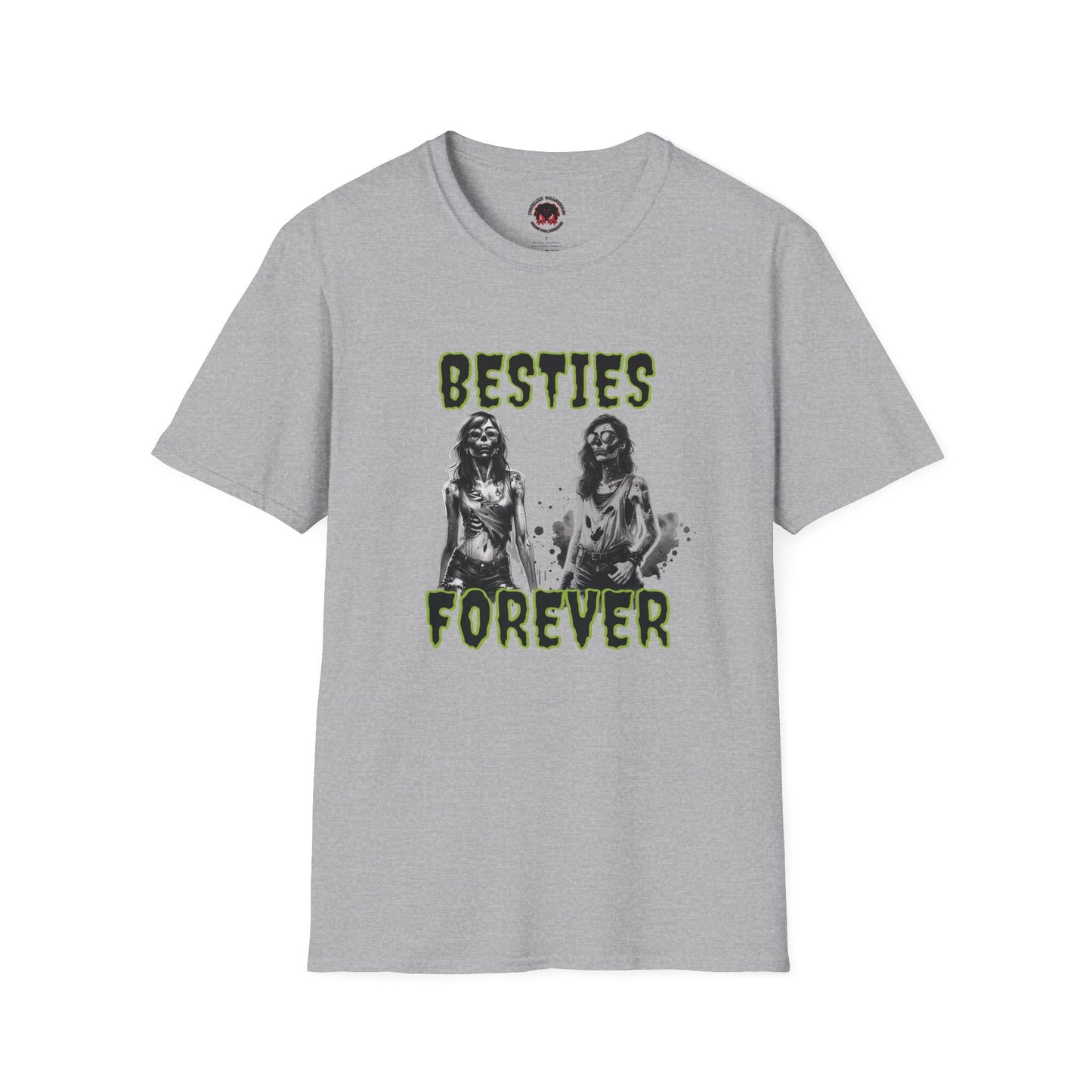 Zombie Ghouls Besties Forever Unisex Soft style T-Shirt