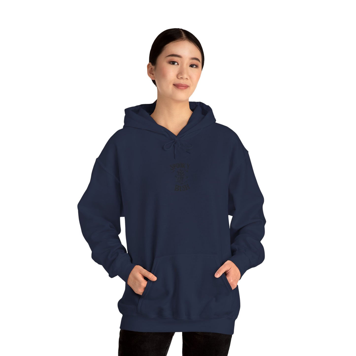Spooky Bish Hoodie — Cute Skeleton in Sunglasses Design