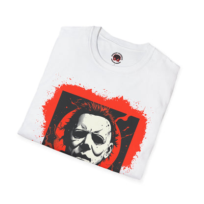 Vintage Horror Mask Portrait "Michael" Graphic T-Shirt