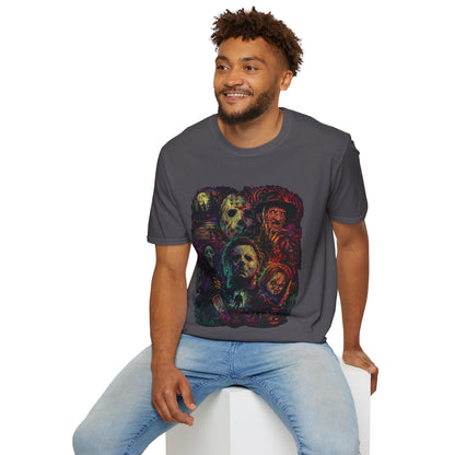 Horror Icons Collage T-Shirt —  Graphic Tee