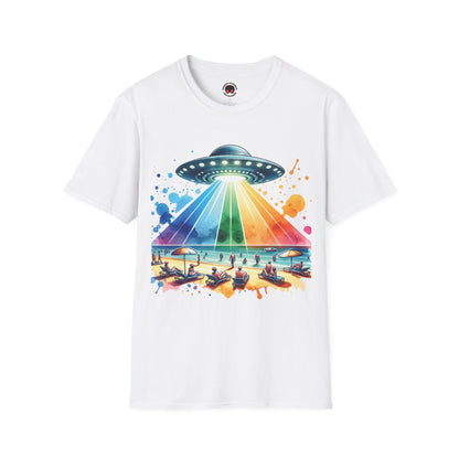 Summerween UFO Beach Day Unisex Soft Style T-Shirt