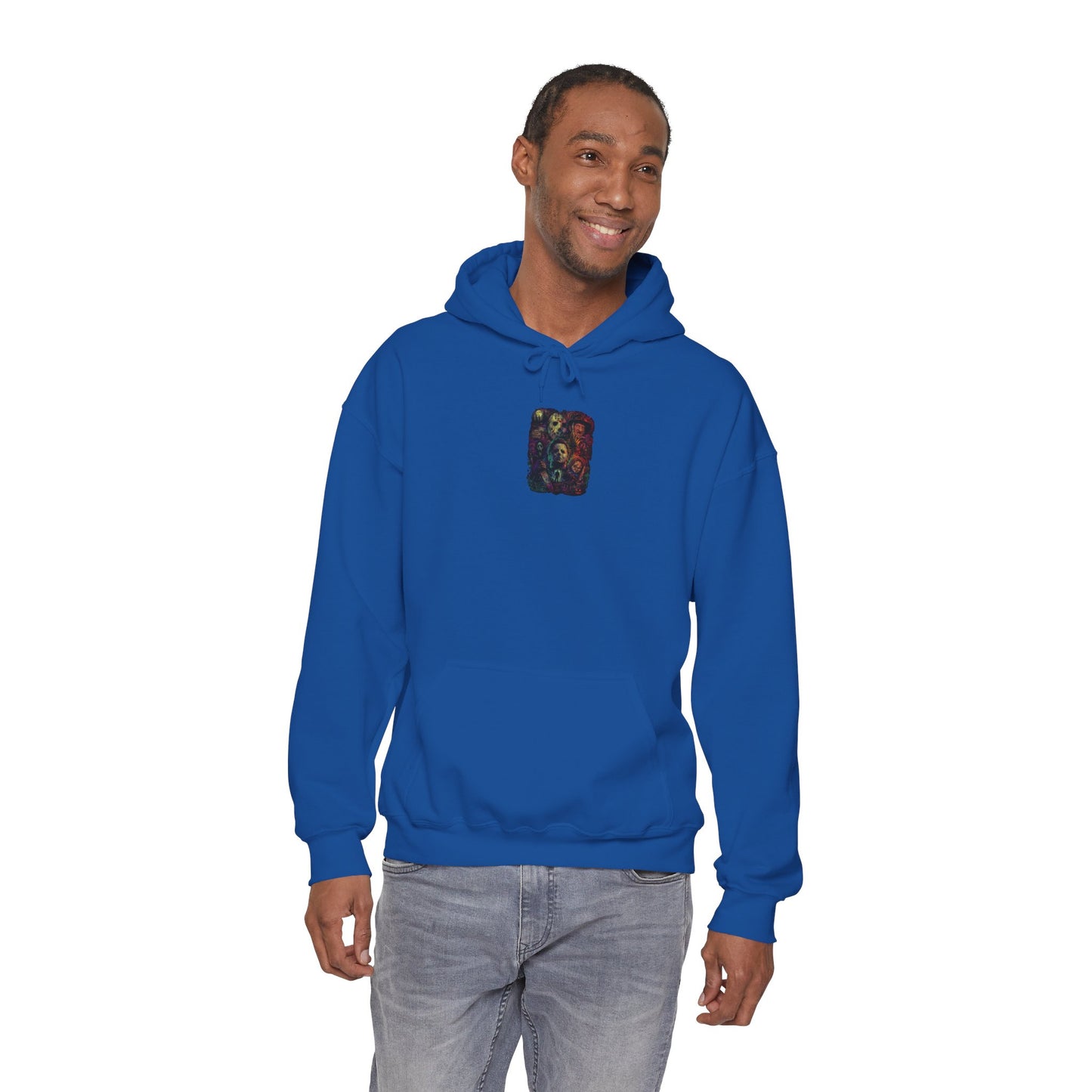 Horror Icons Hoodie — Vintage Slasher Collage Sweatshirt