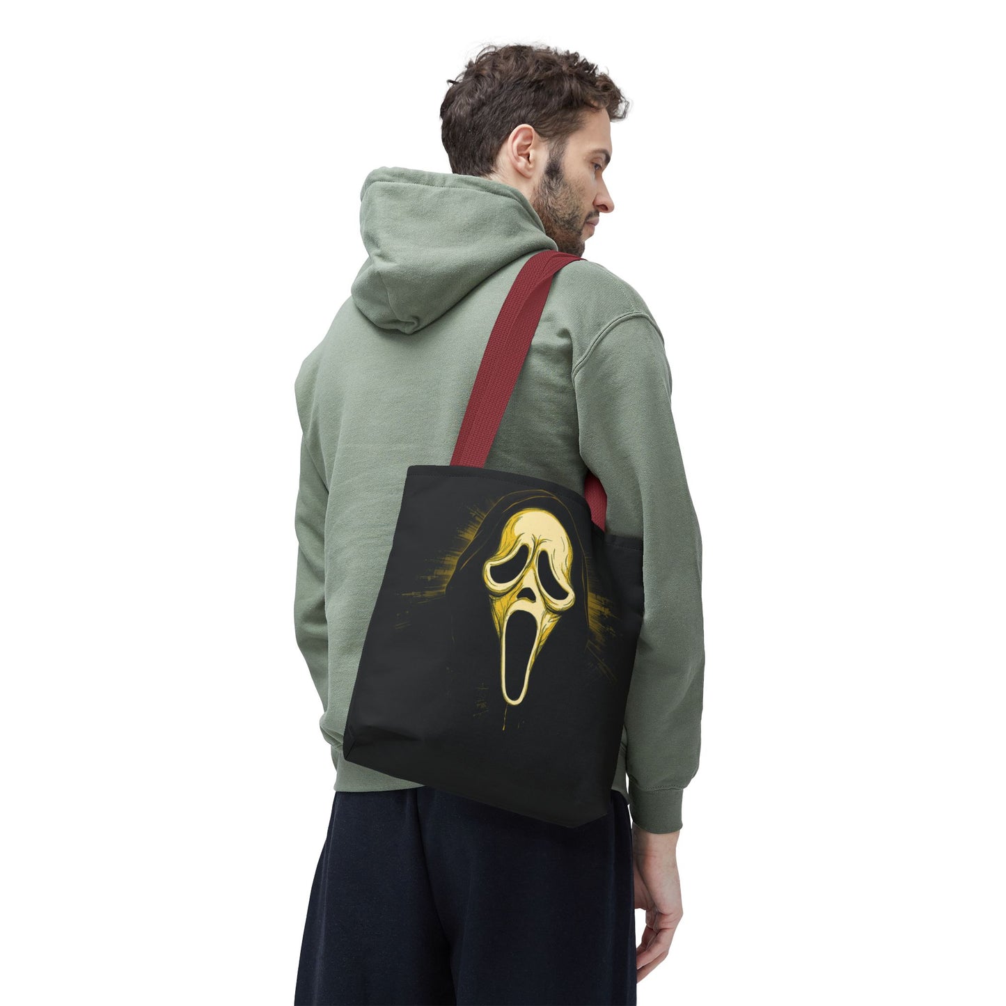 Spooky Scream Tote Bag — Ghost Face Design