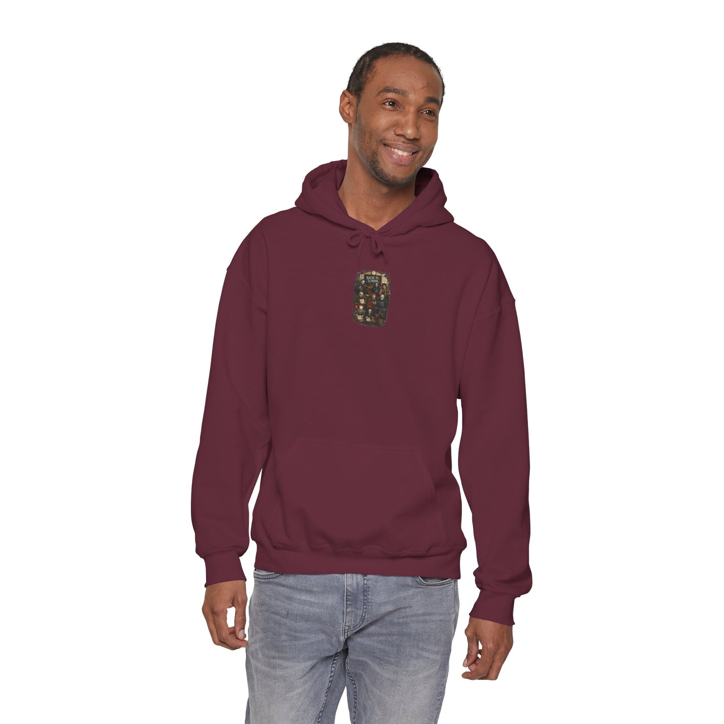 Horror Icons "Back to School" Hoodie — Vintage Movie Villains Graphic Sweatshirt