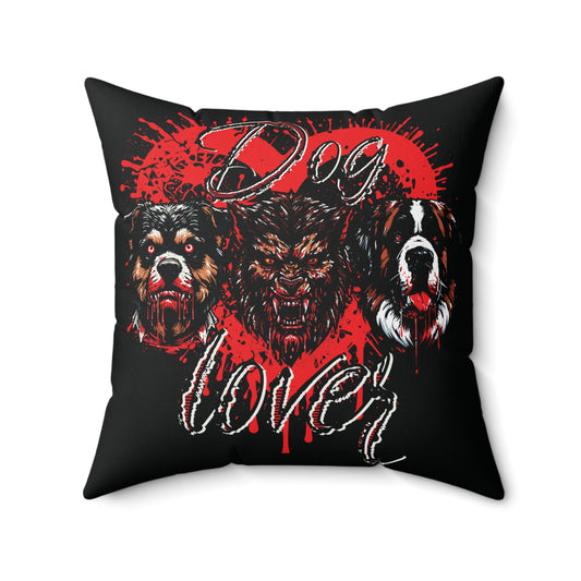 Dog Lover Bloody Hounds Of Hell Werewolf Horror Spun Polyester Square Throw Pillow Bedroom Living Room