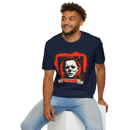 Vintage Horror Mask Portrait "Michael" Graphic T-Shirt