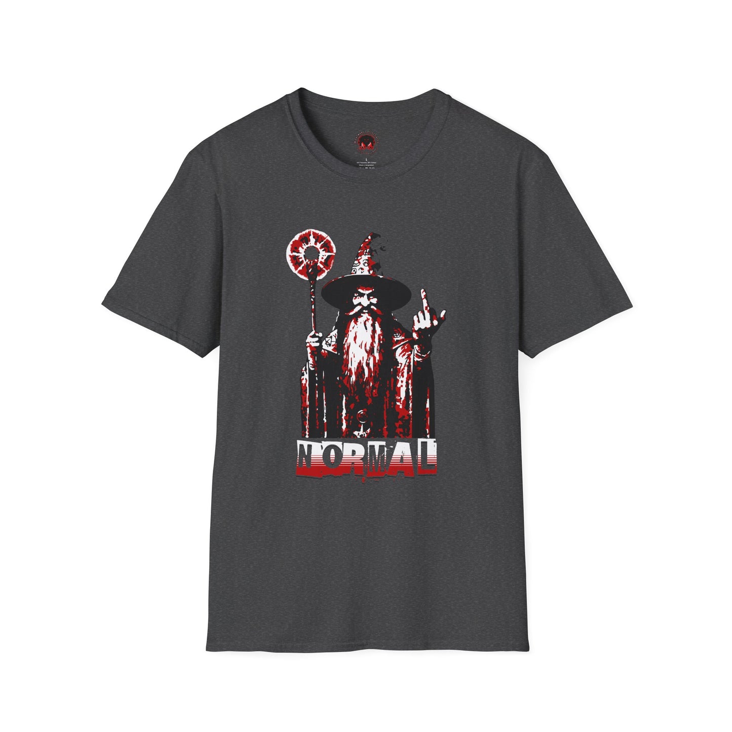 Unisex Soft Style T-Shirt - F*ck Normal Middle Finger Wizard Design