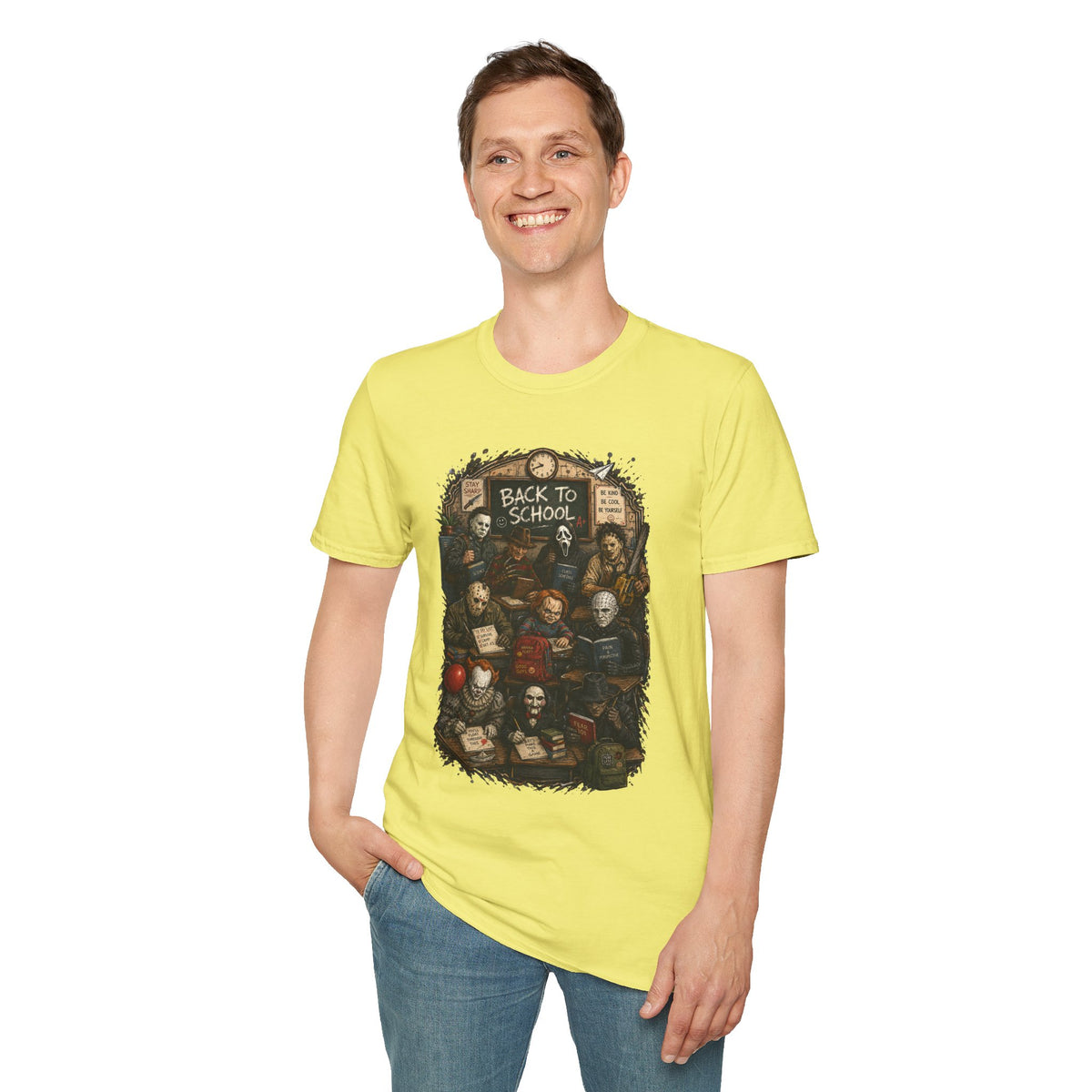 "Back to School" Horror Movie Character Class Portrait - T Shirt