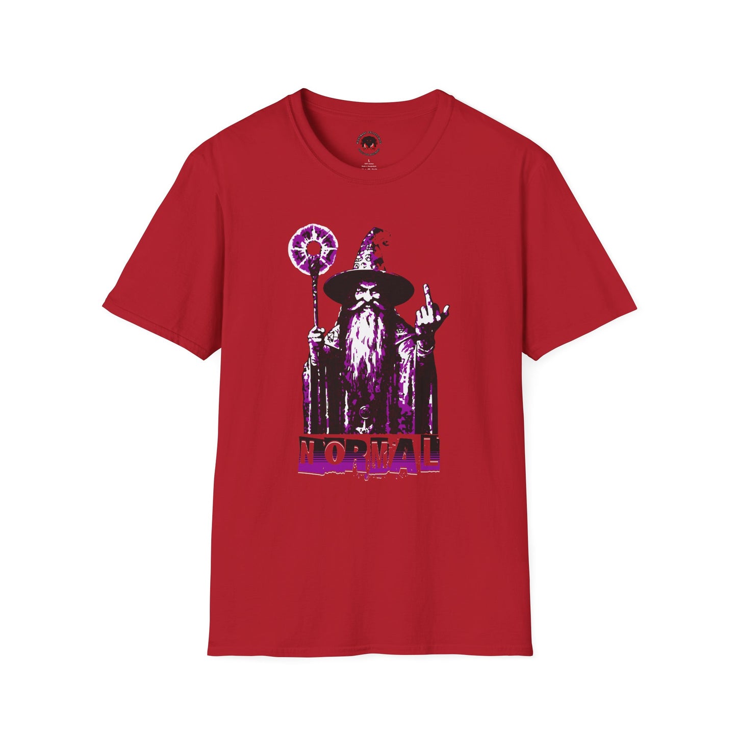 Unisex Soft Style T-Shirt - F*ck Normal Middle Finger Wizard Design