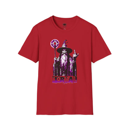 Unisex Soft Style T-Shirt - F*ck Normal Middle Finger Wizard Design