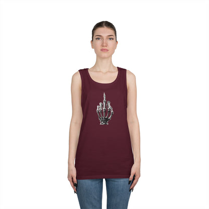 Skeleton Hand Middle Finger Tank Top – Edgy Skull Finger