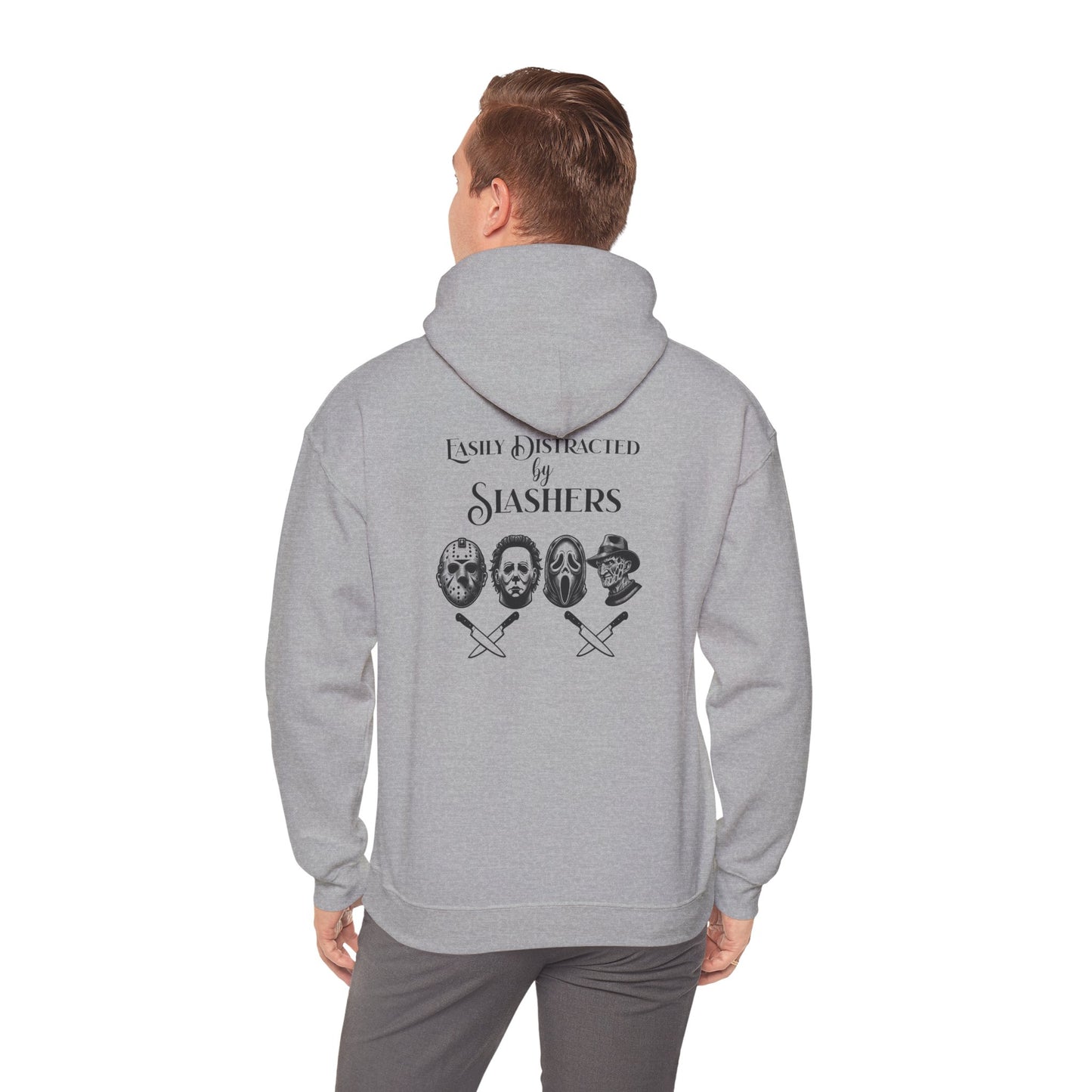 Horror Slasher Hoodie — Classic Masked Killers Graphic Sweatshirt