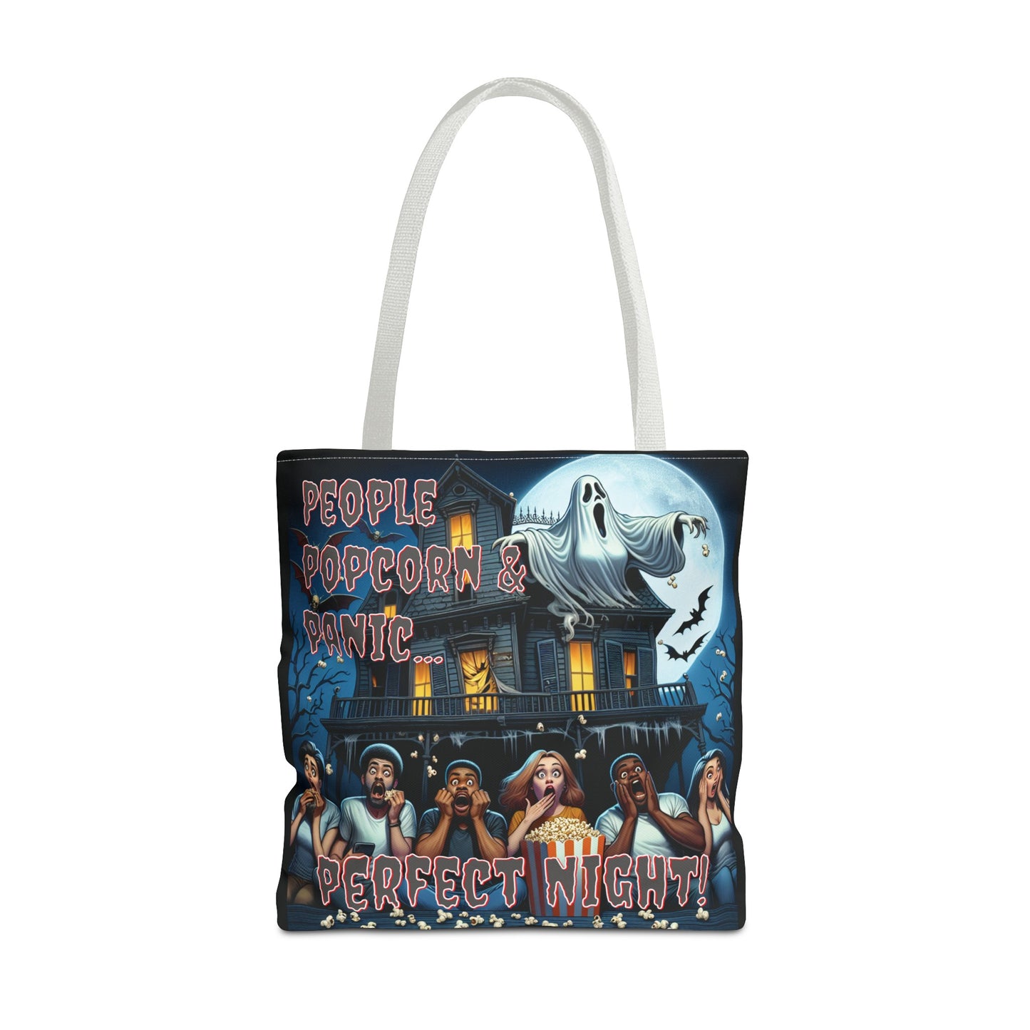 People Popcorn & Panic Perfect Night Shoulder Tote Bag (AOP)