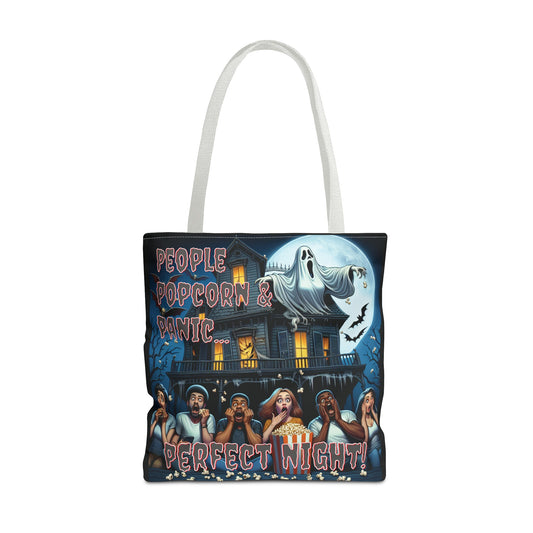 People Popcorn & Panic Perfect Night Shoulder Tote Bag (AOP)