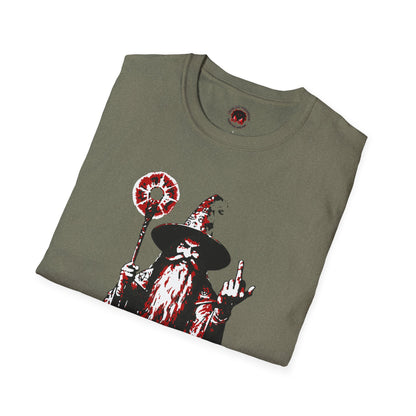 Unisex Soft Style T-Shirt - F*ck Normal Middle Finger Wizard Design