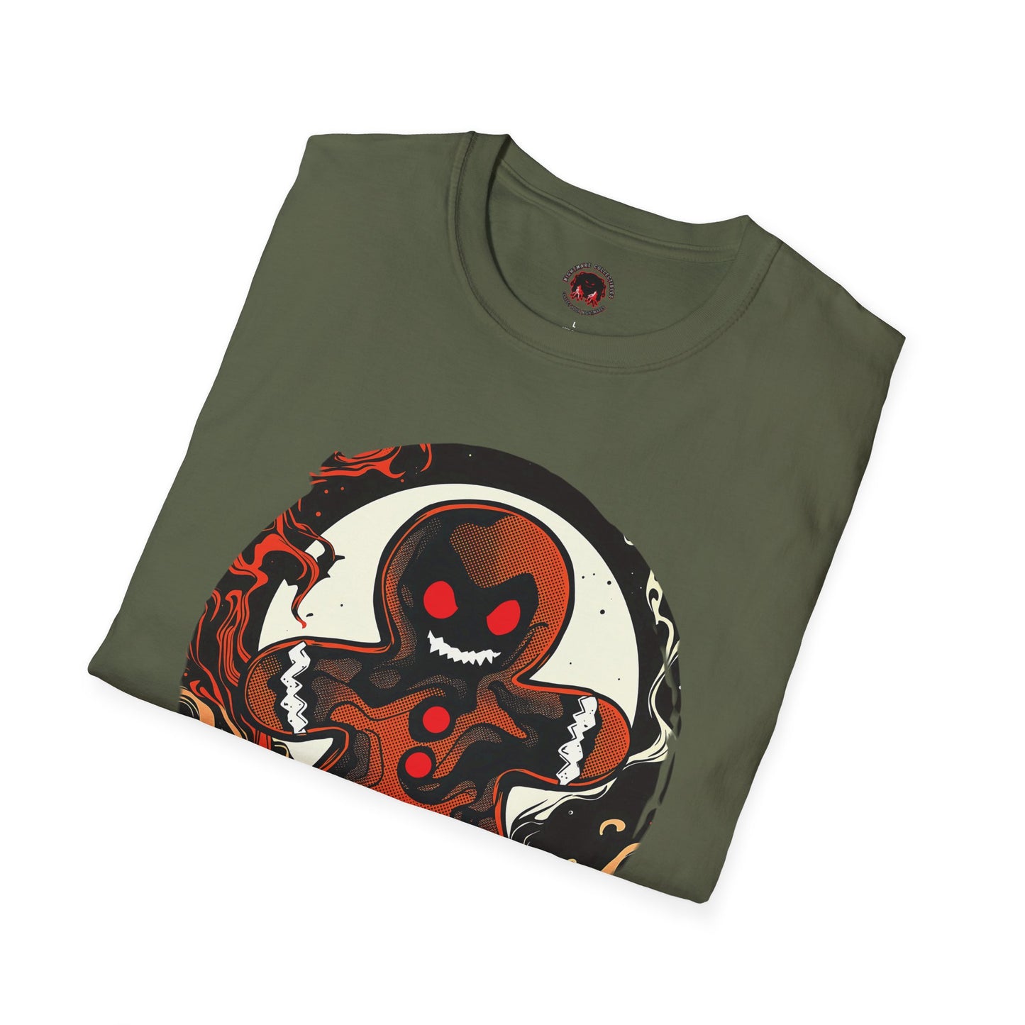 Evil Gingerbread T-Shirt – Spooky Holiday Horror Cookie Design