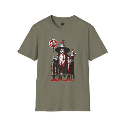 Unisex Soft Style T-Shirt - F*ck Normal Middle Finger Wizard Design