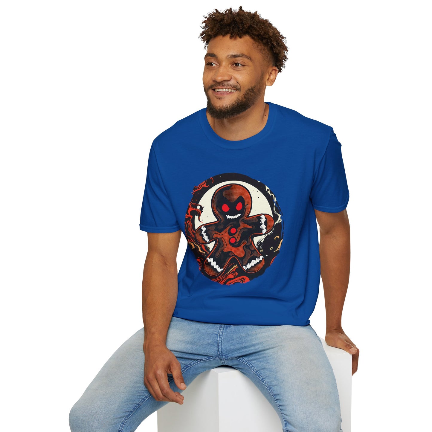 Evil Gingerbread T-Shirt – Spooky Holiday Horror Cookie Design