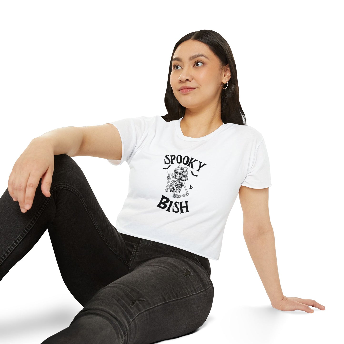 Spooky BISH Women's Festival Crop Top - Halloween Graphic Tee