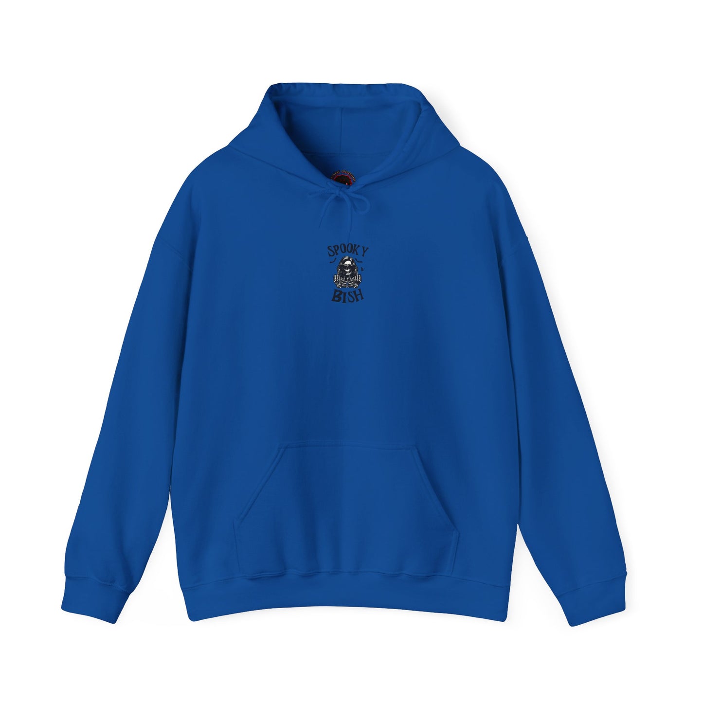 Spooky Bish Hoodie — Skeleton Finger and Sunglasses Design