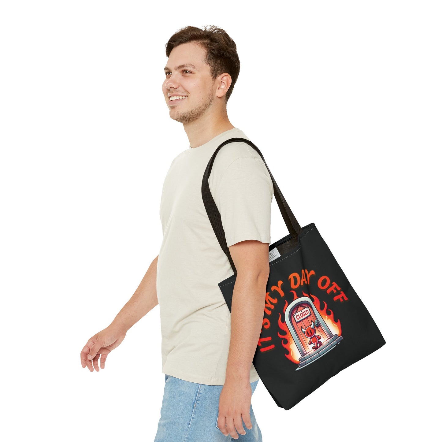 Little Devil It's My Day Off Shoulder Carry Tote Bag (AOP)