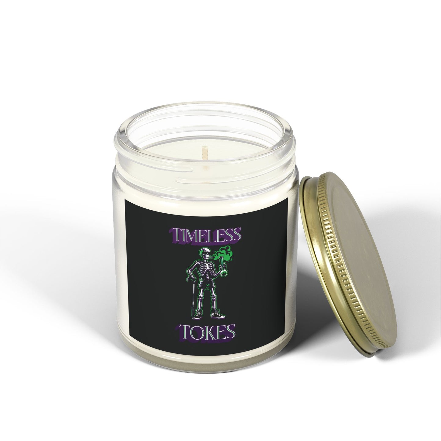 Scented Candle - Timeless Tokes Skeleton 420 Design (4oz, 9oz)