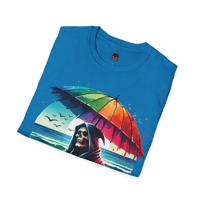 Summerween Pride Grim Reaper Beach Day Unisex Soft style T-Shirt