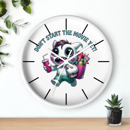 Summerween Don't Start The Movie Cute Monster Wall Clock