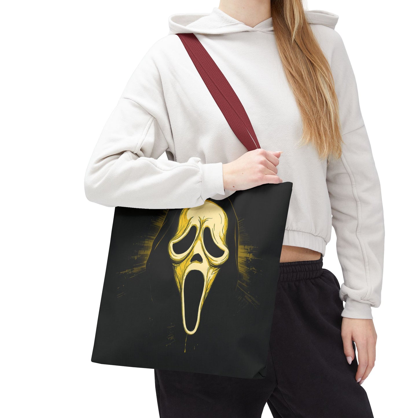 Spooky Scream Tote Bag — Ghost Face Design