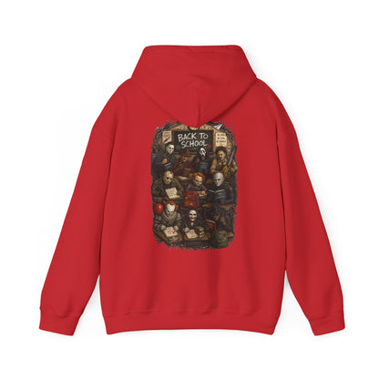 Horror Icons "Back to School" Hoodie — Vintage Movie Villains Graphic Sweatshirt