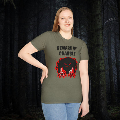 Nightmare Collectibles Beware Of Grabble Unisex Softstyle T-Shirt Horror Fun Shirt