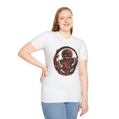 Evil Gingerbread T-Shirt – Spooky Holiday Horror Cookie Design