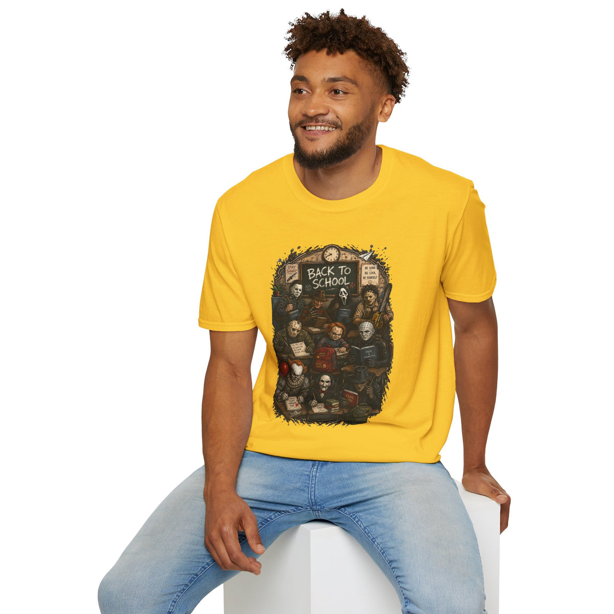 "Back to School" Horror Movie Character Class Portrait - T Shirt