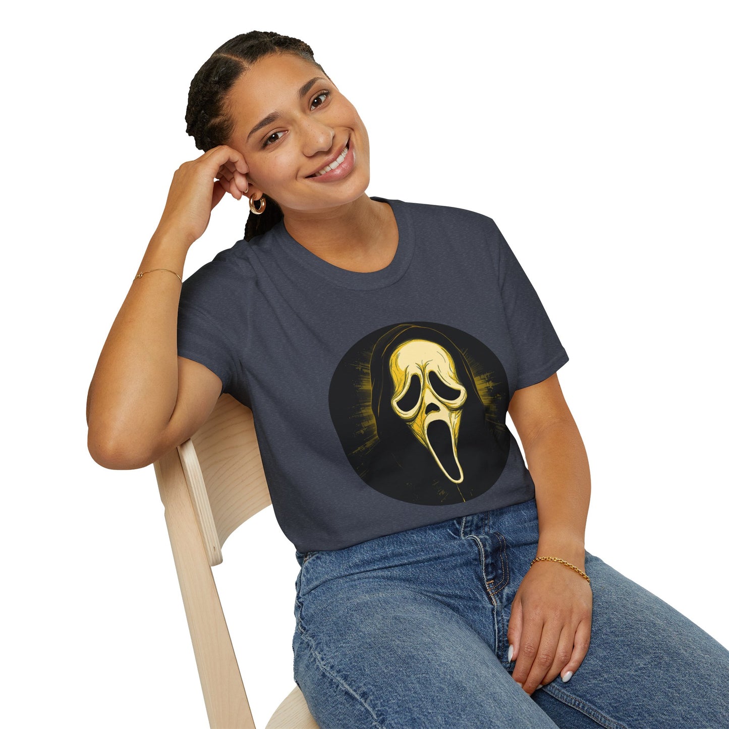 Scream Mask Graphic T-Shirt Ghostface Horror Tee